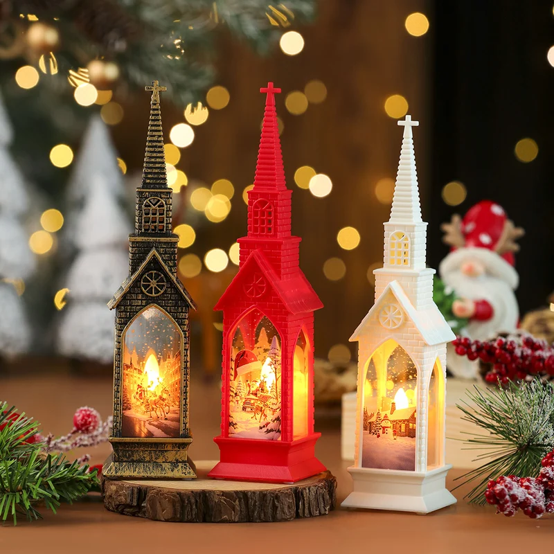 LED Decorative Christmas Village Church Figurine Stornfield