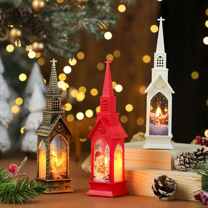 LED Decorative Christmas Village Church Figurine Stornfield