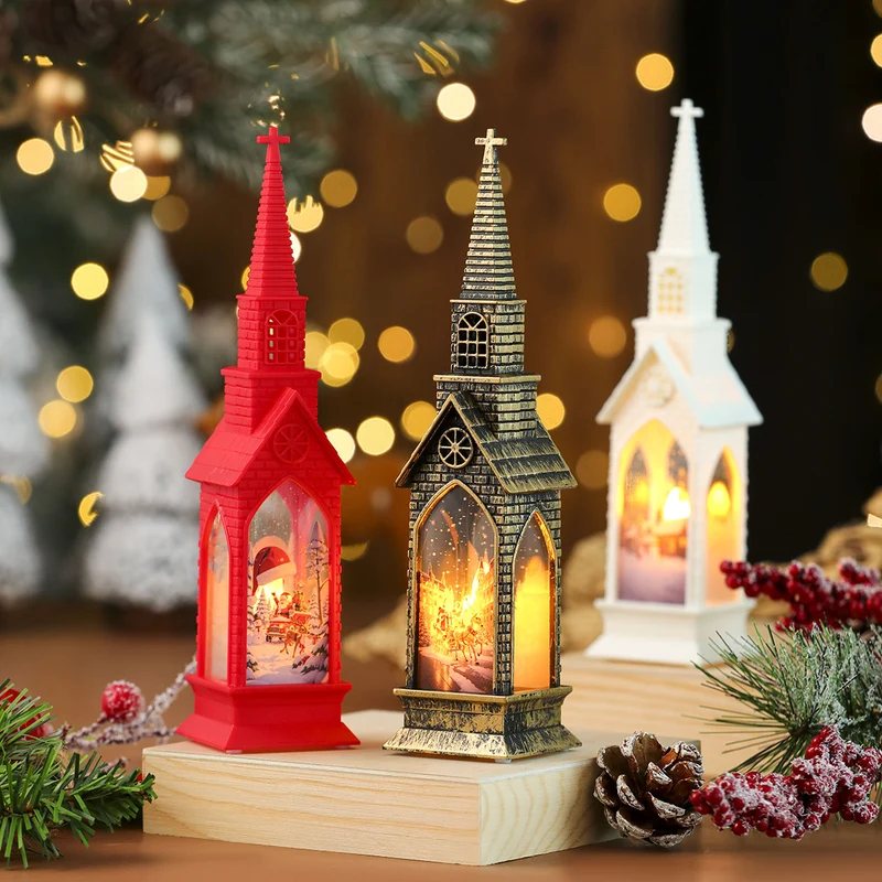 LED Decorative Christmas Village Church Figurine Stornfield