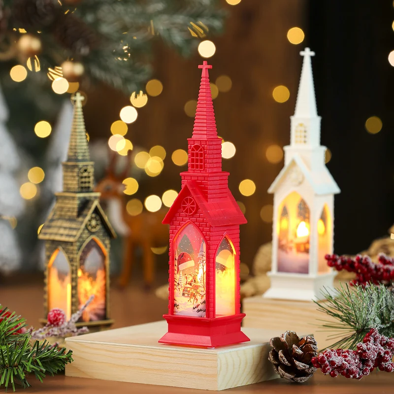 LED Decorative Christmas Village Church Figurine Stornfield