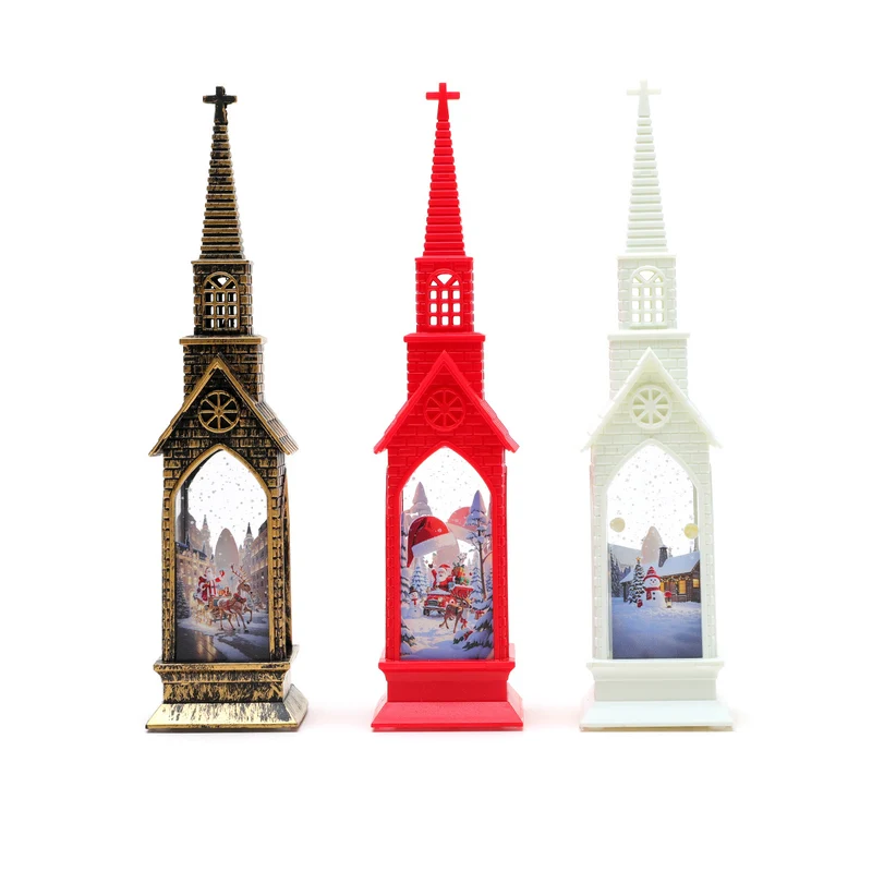 LED Decorative Christmas Village Church Figurine Stornfield