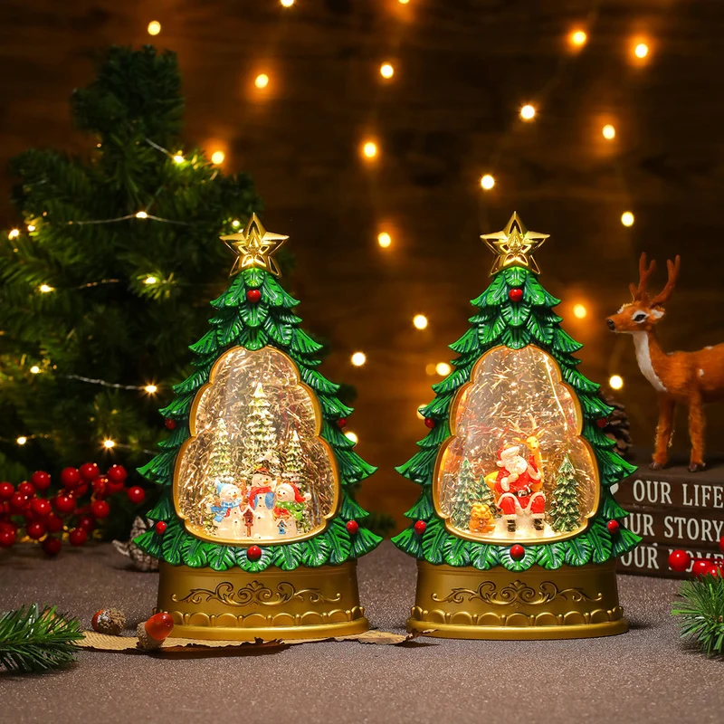 LED Christmas Tree Snow Globe Decoration Stornfield