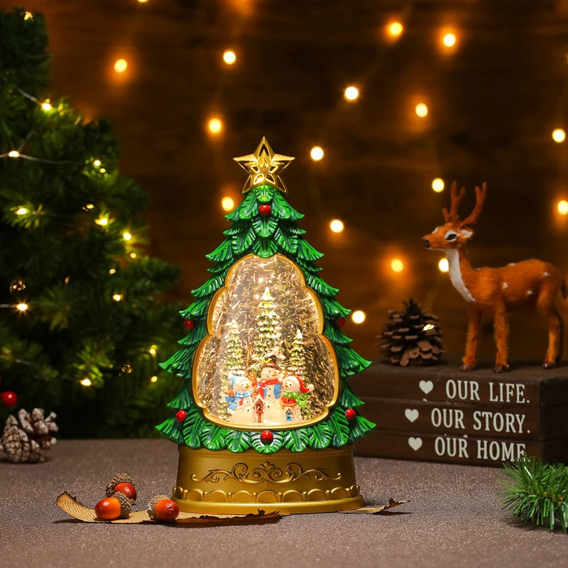 LED Christmas Tree Snow Globe Decoration Stornfield