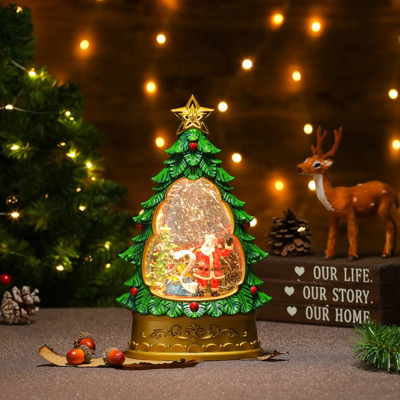 LED Christmas Tree Snow Globe Decoration Stornfield