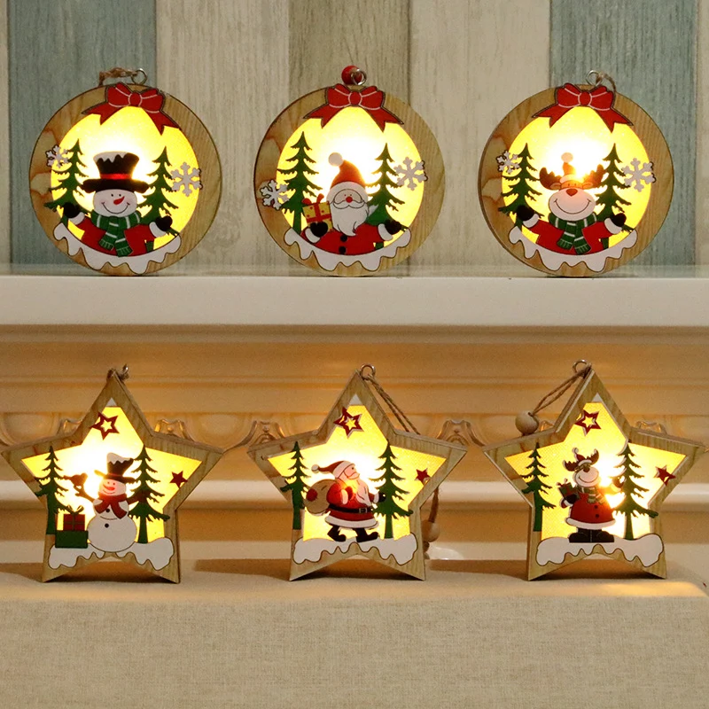 Illuminated Wooden Christmas Ornament Stornfield