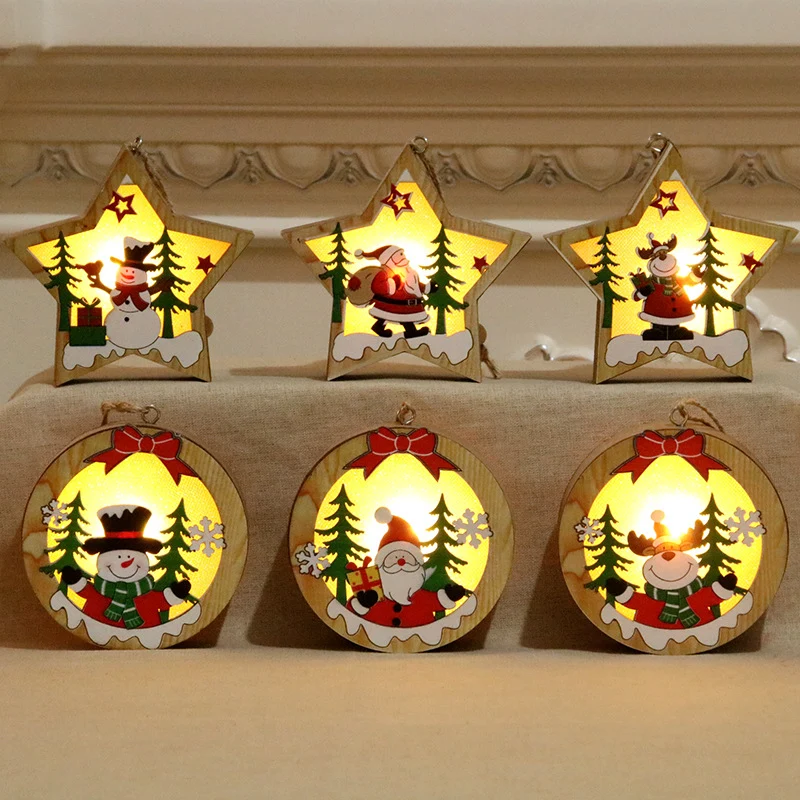 Illuminated Wooden Christmas Ornament Stornfield