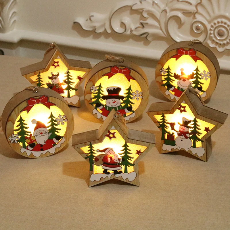 Illuminated Wooden Christmas Ornament Stornfield