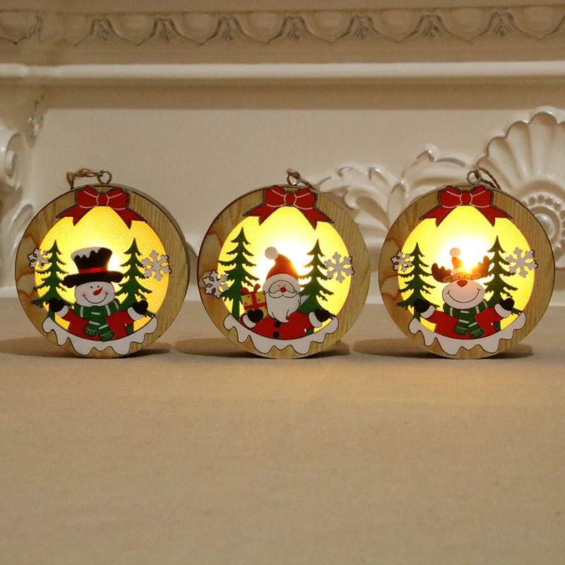Illuminated Wooden Christmas Ornament Stornfield