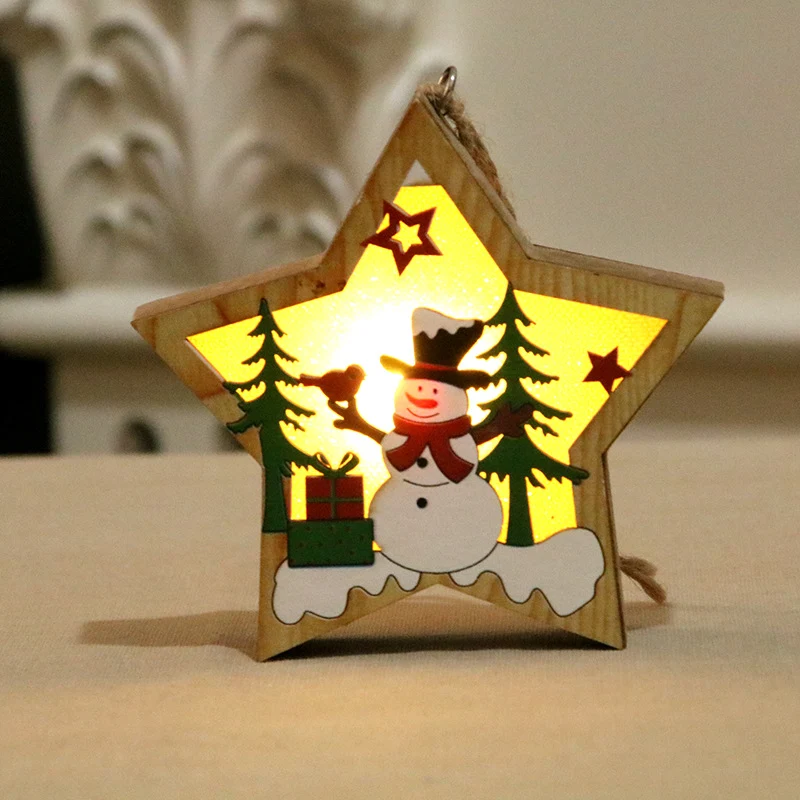 Illuminated Wooden Christmas Ornament Stornfield