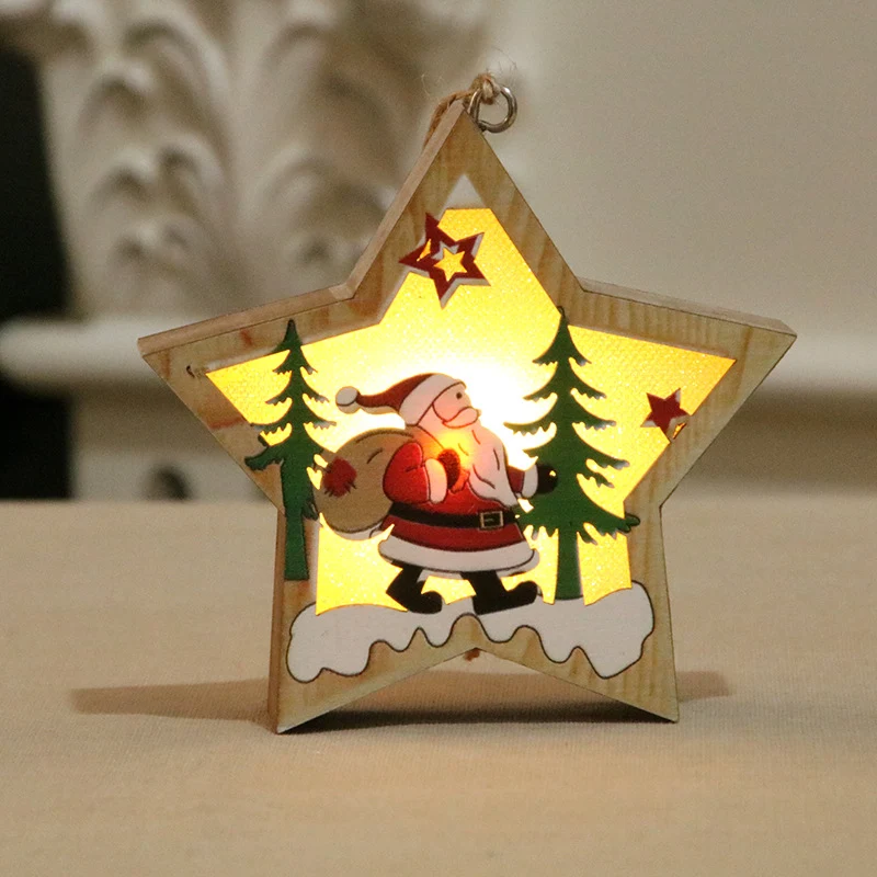 Illuminated Wooden Christmas Ornament Stornfield