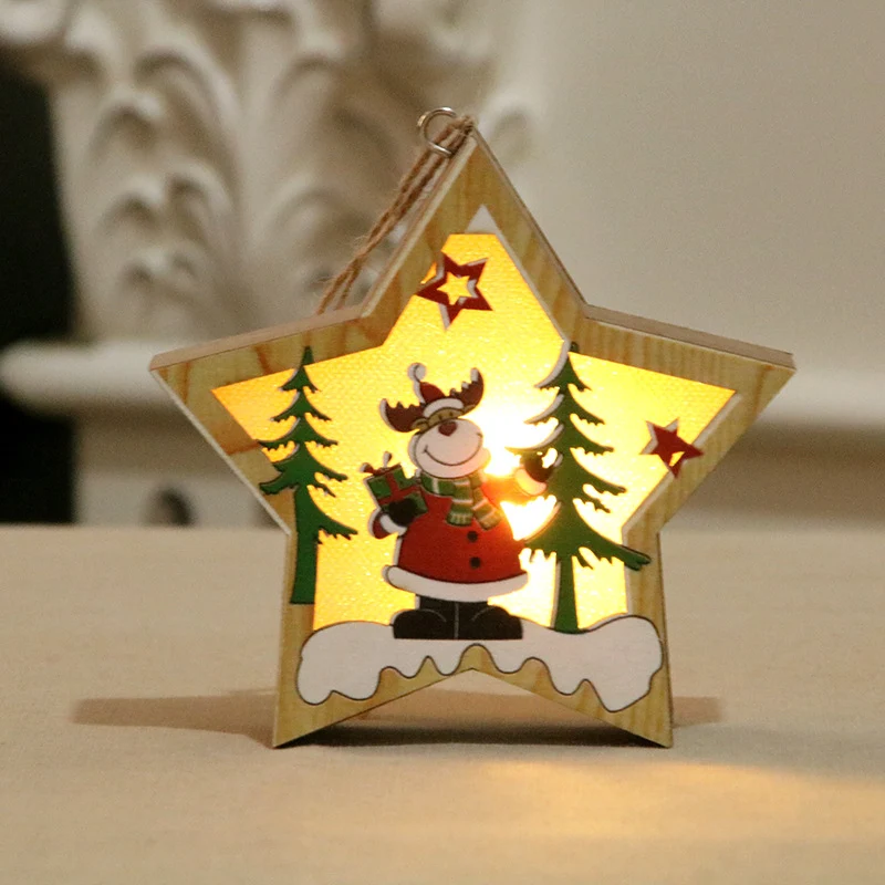 Illuminated Wooden Christmas Ornament Stornfield