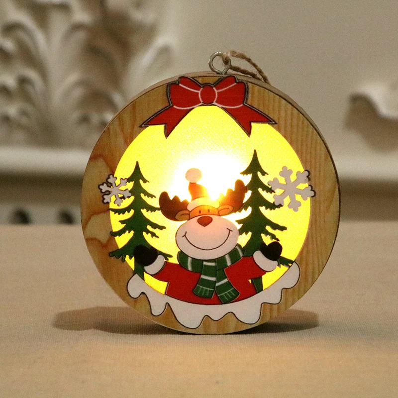 Illuminated Wooden Christmas Ornament Stornfield