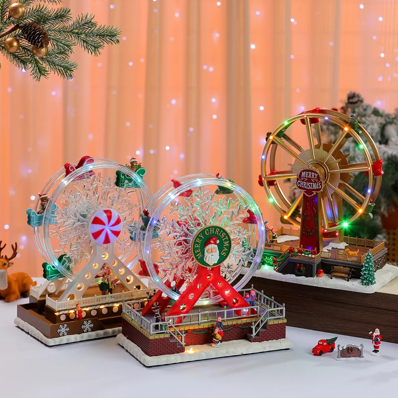 Illuminated Snowflake Ferris Wheel Decoration Stornfield