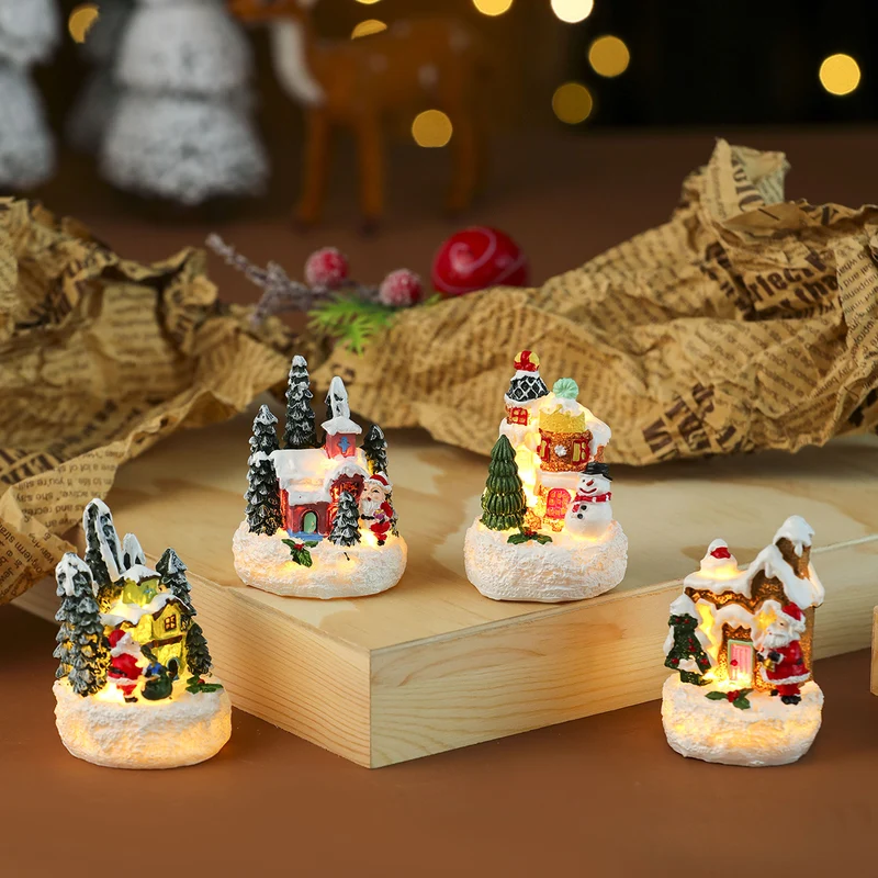 Illuminated Holiday Village Scene Figurine Stornfield