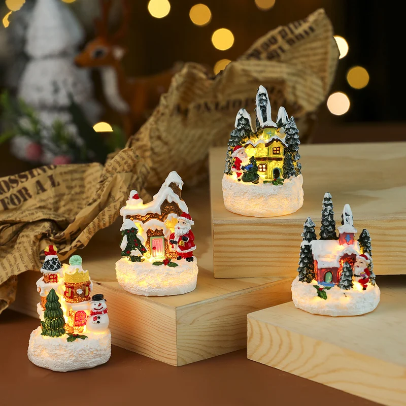 Illuminated Holiday Village Scene Figurine Stornfield