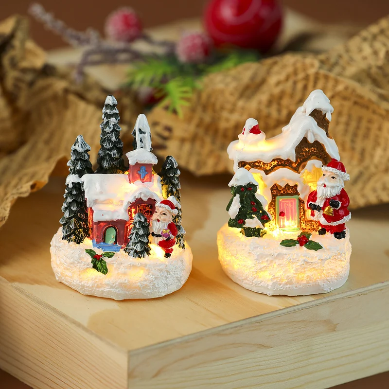 Illuminated Holiday Village Scene Figurine Stornfield