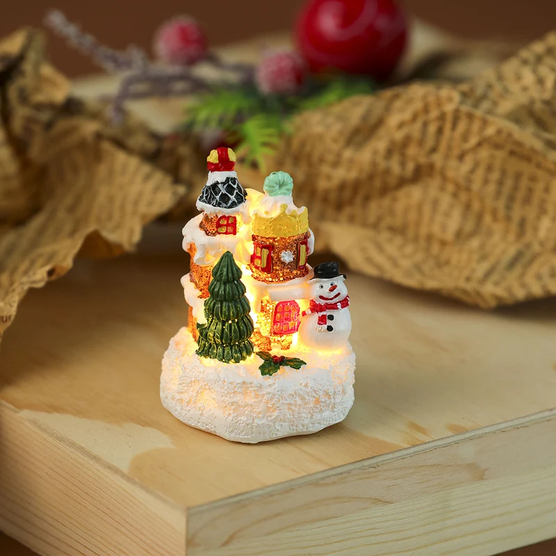 Illuminated Holiday Village Scene Figurine Stornfield