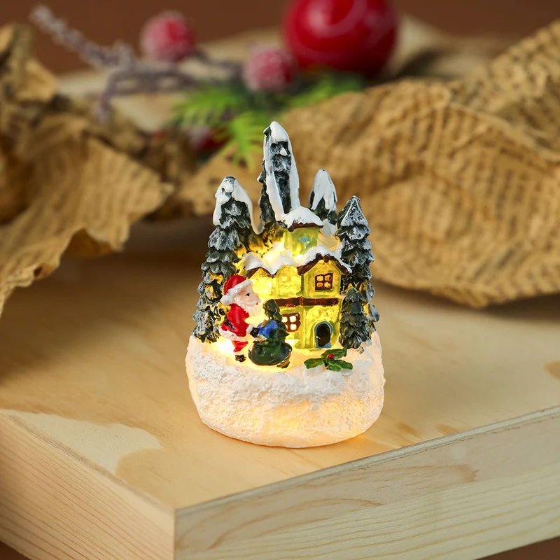 Illuminated Holiday Village Scene Figurine Stornfield