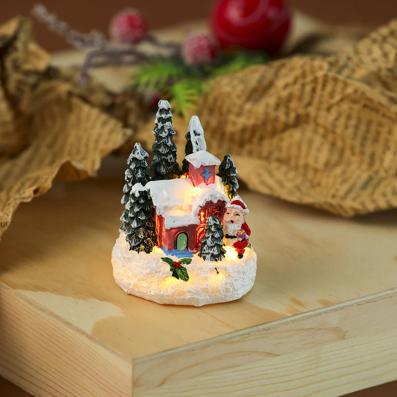 Illuminated Holiday Village Scene Figurine Stornfield