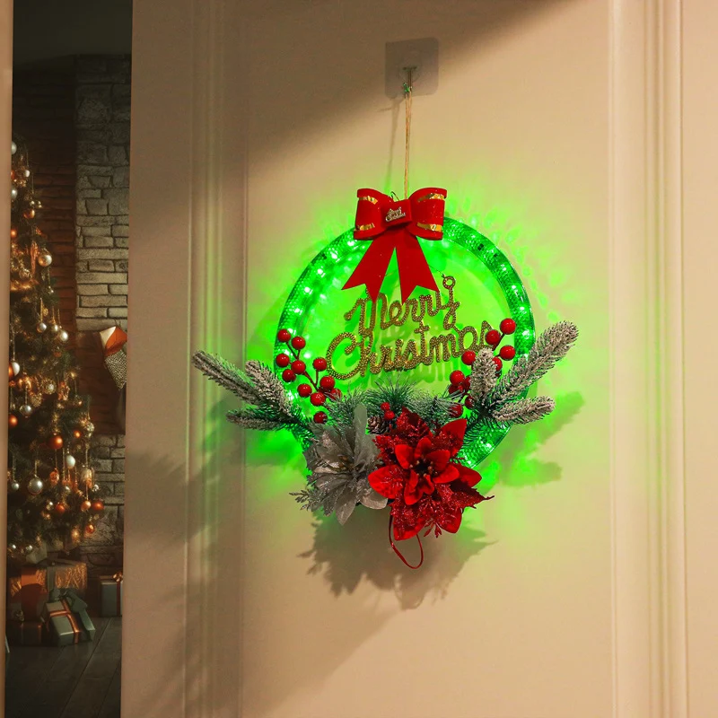 Illuminated Christmas Wreath Stornfield