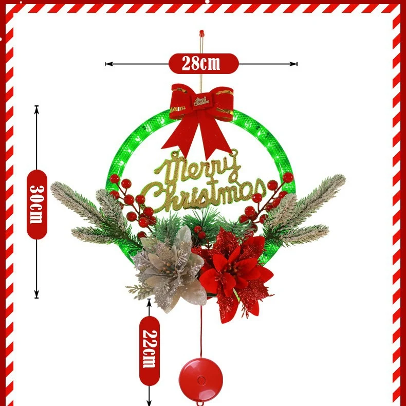 Illuminated Christmas Wreath Stornfield