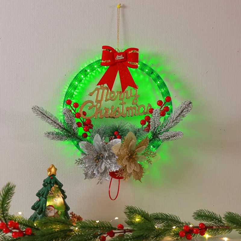 Illuminated Christmas Wreath Stornfield