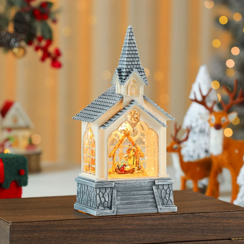 Illuminated Christmas Village Scene Decoration Stornfield