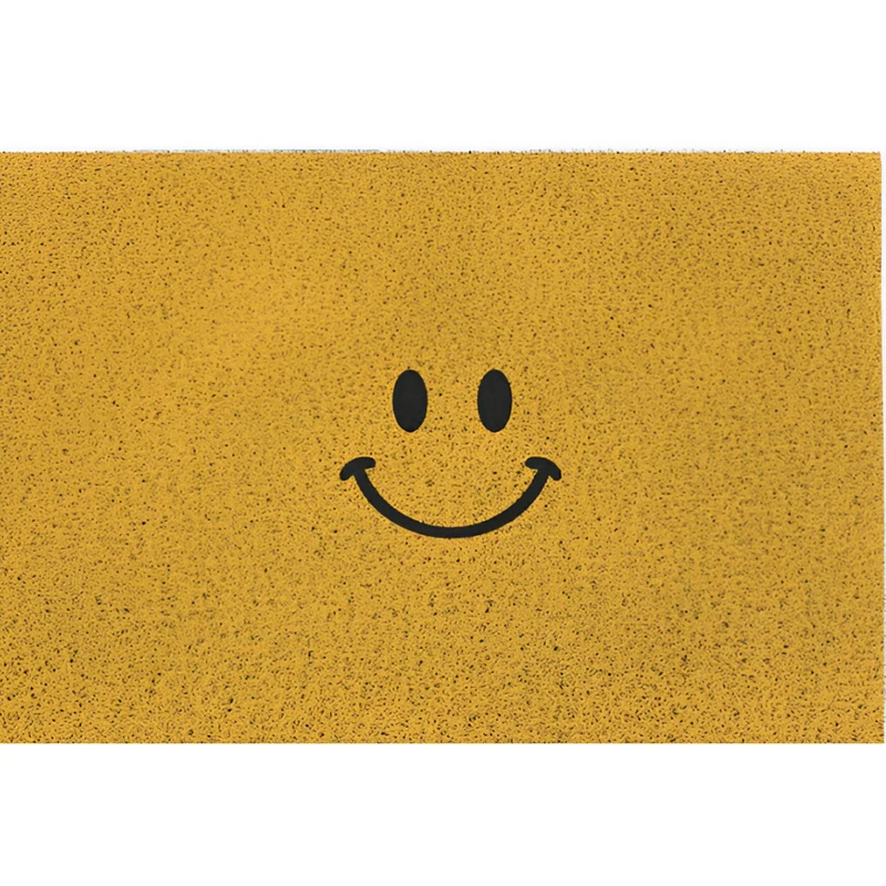 Cheeky Fussmatte - Niedlicher Smiley Bedruckter PVC Rutschfester Eingangsteppich
