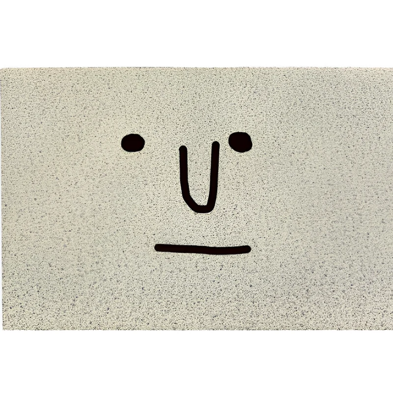 Cheeky Fussmatte - Niedlicher Smiley Bedruckter PVC Rutschfester Eingangsteppich