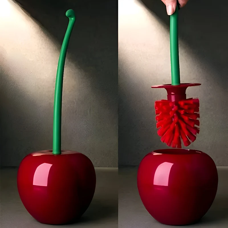 CherryFresh - Stylische Toilettenbürste und Halter für Mühelose Reinigung