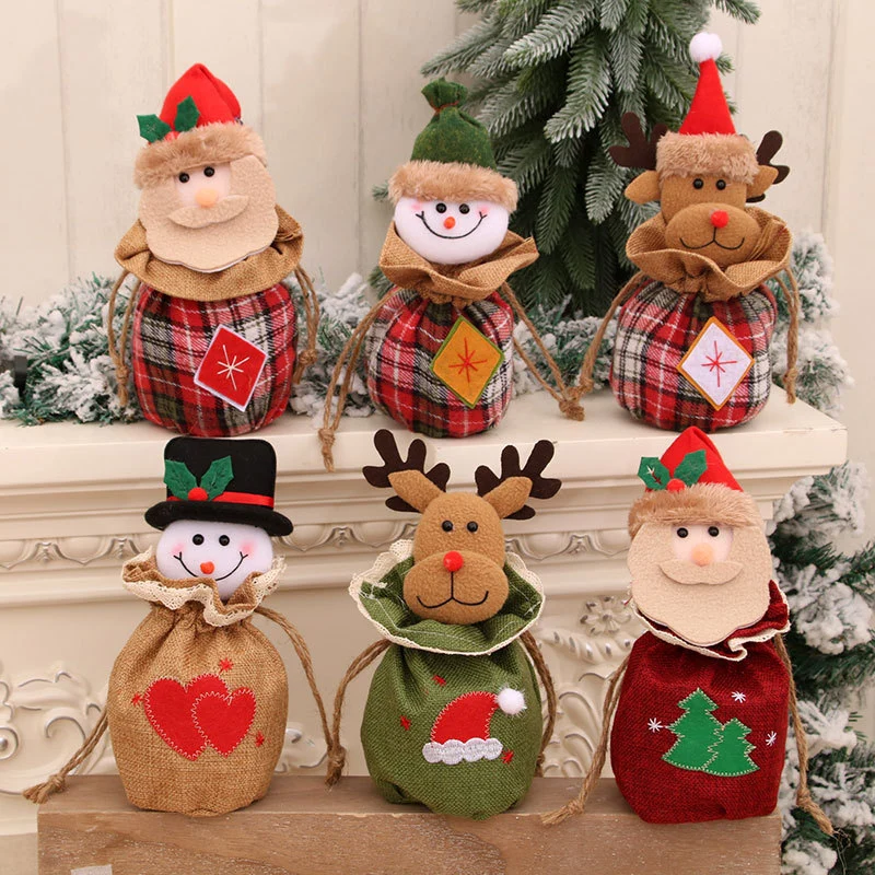 Festive Decorative Plush Snowman Gift Bag Stornfield