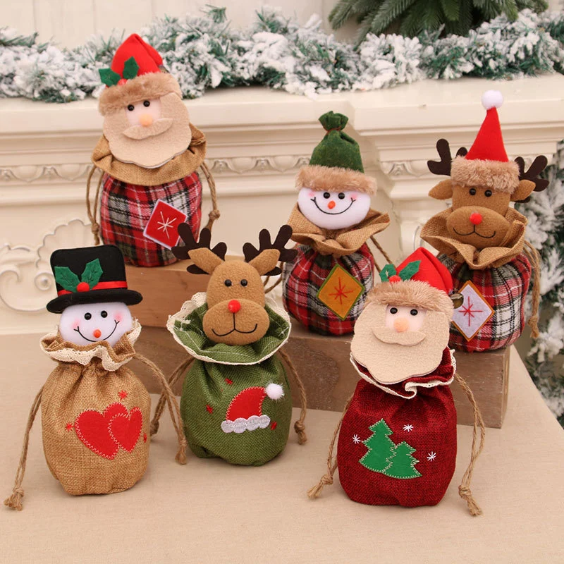 Festive Decorative Plush Snowman Gift Bag Stornfield
