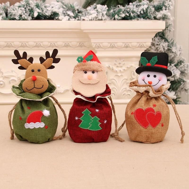 Festive Decorative Plush Snowman Gift Bag Stornfield