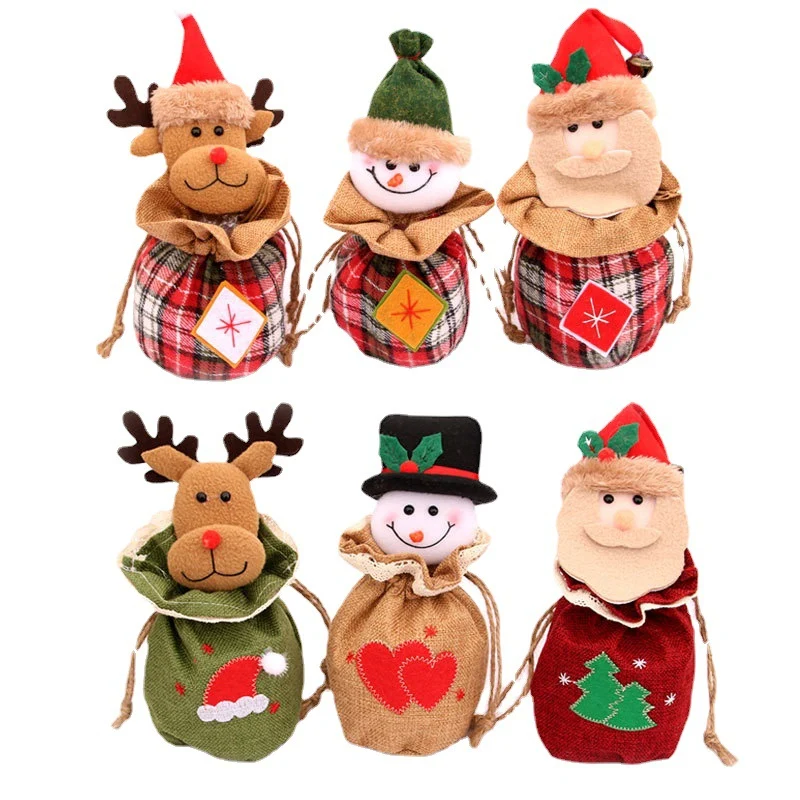 Festive Decorative Plush Snowman Gift Bag Stornfield