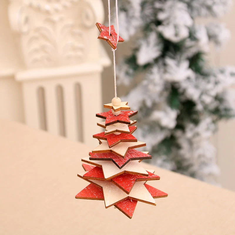 Elegant Wooden Star Ornament Stornfield