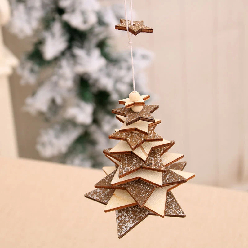 Elegant Wooden Star Ornament Stornfield