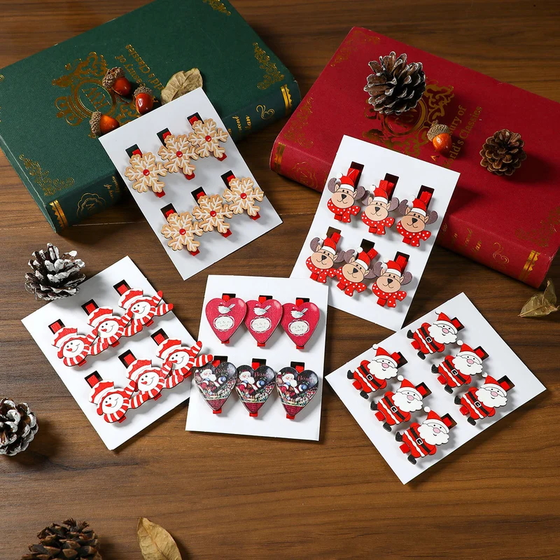 Decorative Wooden Snowflake Clips Stornfield
