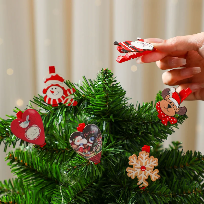 Decorative Wooden Snowflake Clips Stornfield
