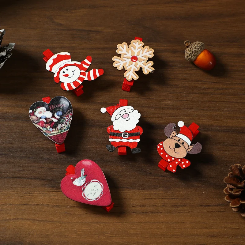 Decorative Wooden Snowflake Clips Stornfield