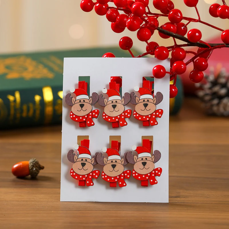 Decorative Wooden Snowflake Clips Stornfield