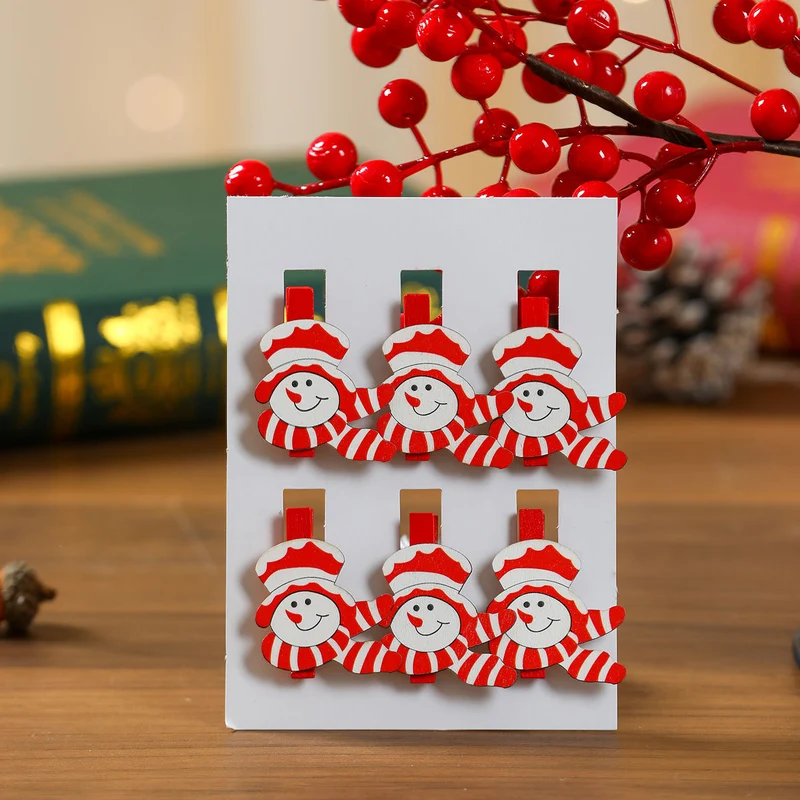 Decorative Wooden Snowflake Clips Stornfield