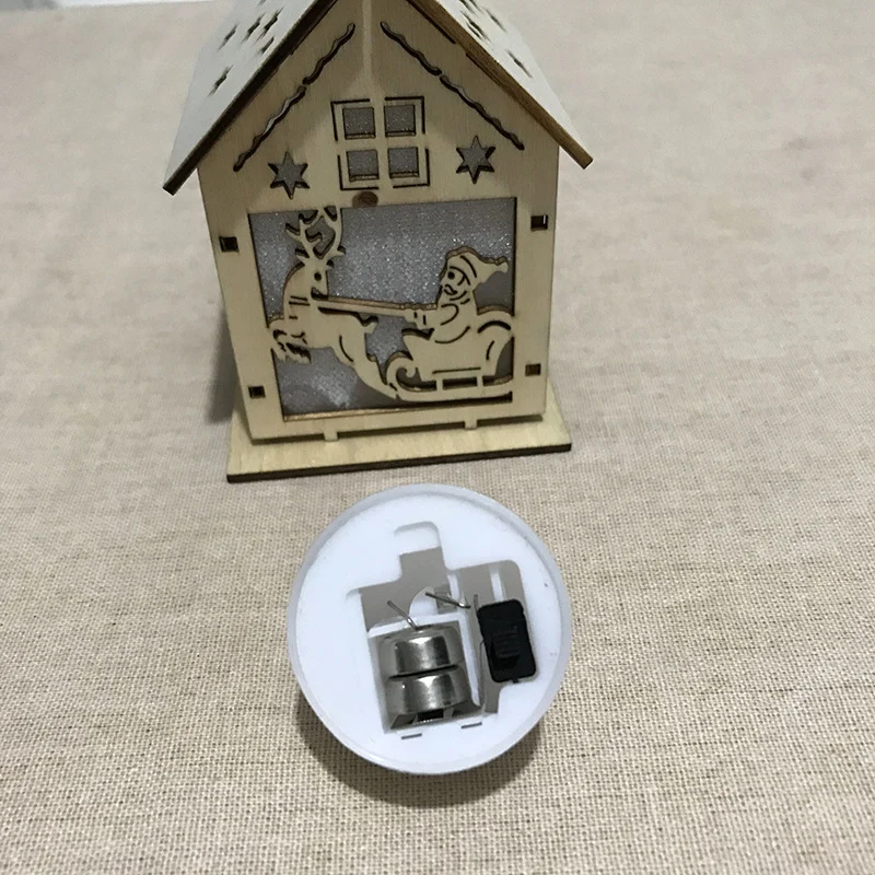 Decorative Wooden Santa House Ornament Stornfield