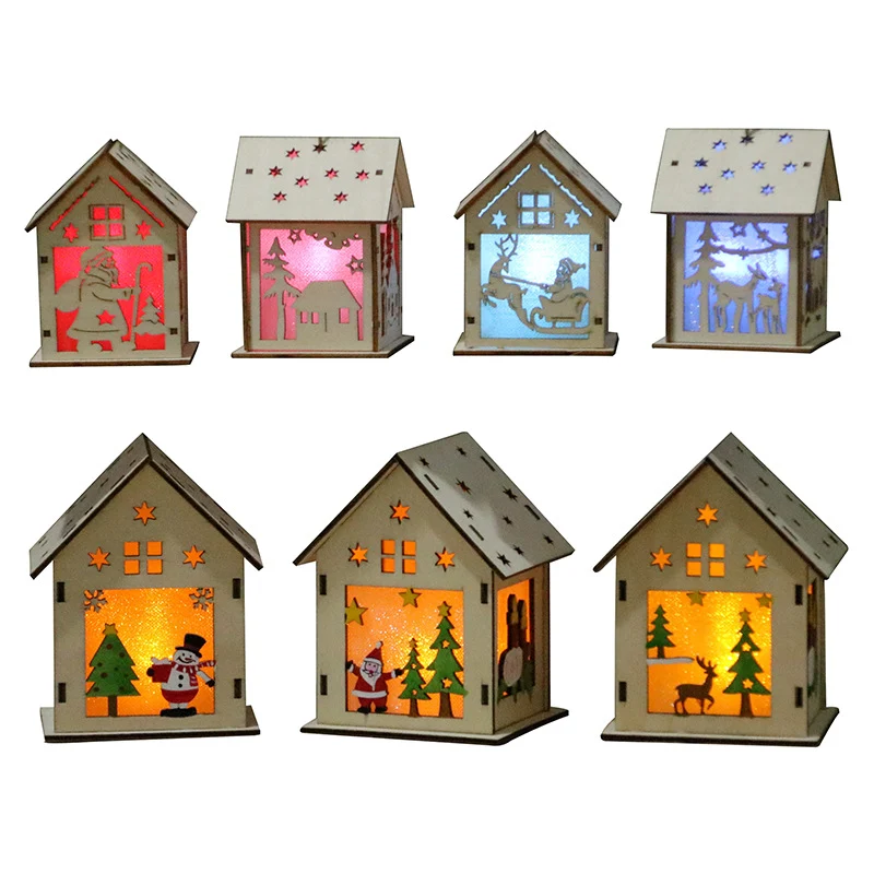 Decorative Wooden Santa House Ornament Stornfield
