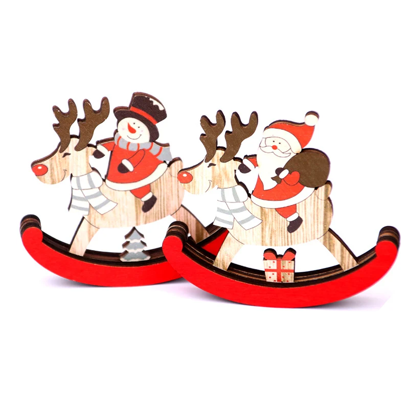 Decorative Wooden Reindeer and Snowman Figurine Stornfield