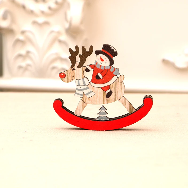 Decorative Wooden Reindeer and Snowman Figurine Stornfield