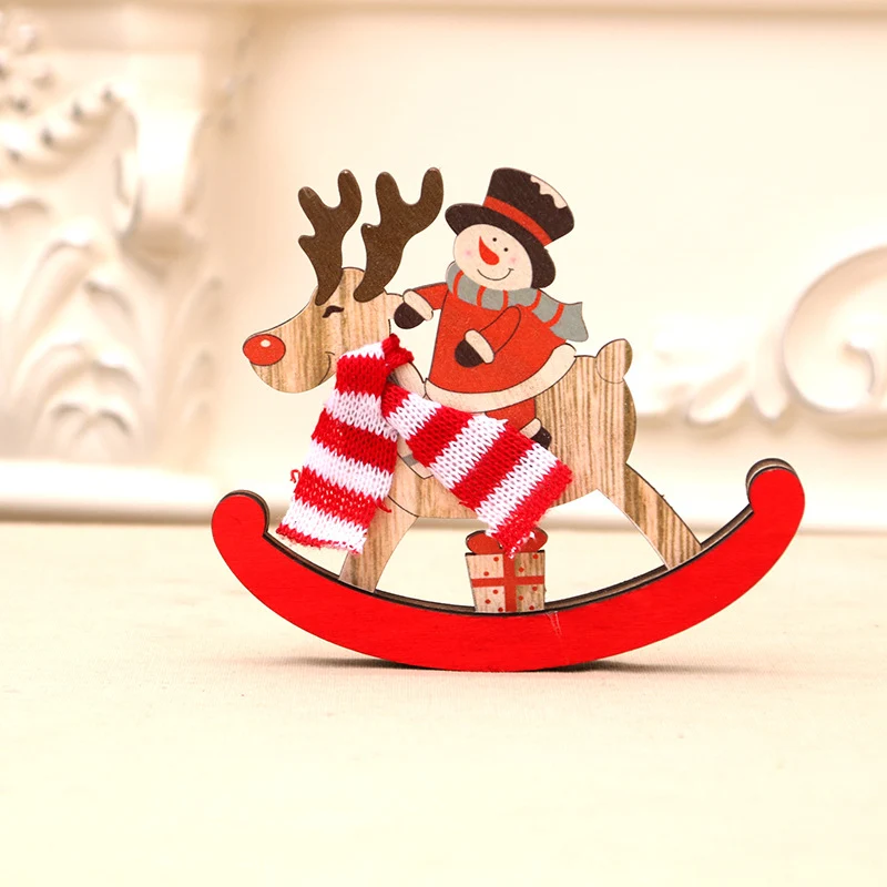 Decorative Wooden Reindeer and Snowman Figurine Stornfield
