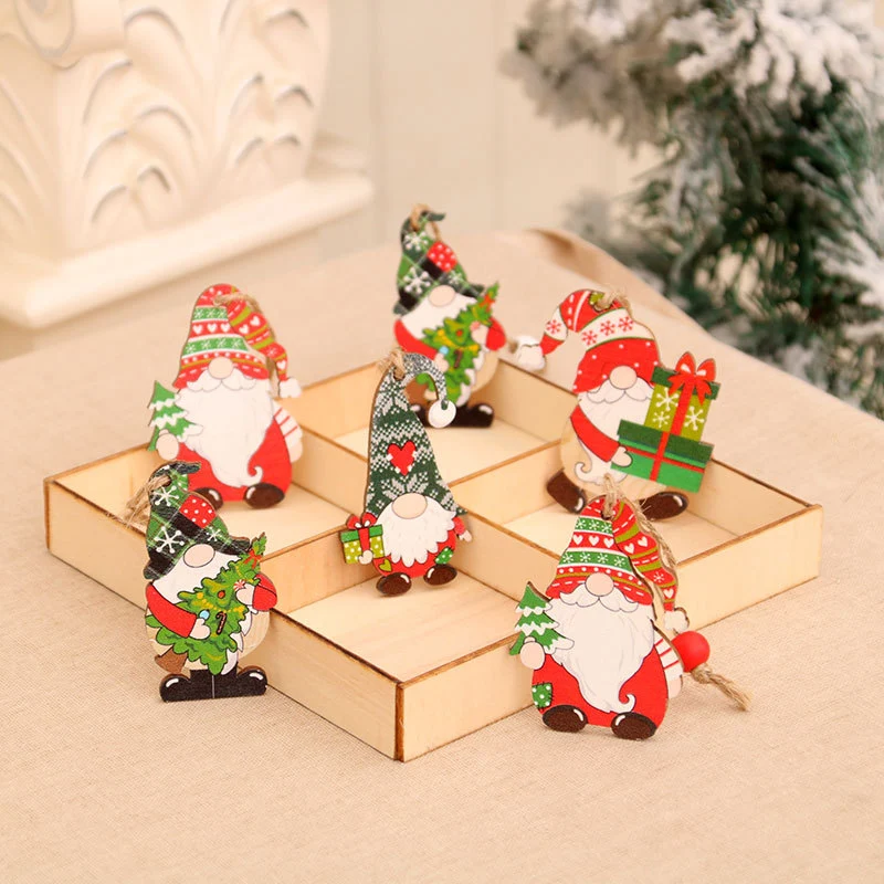 Decorative Wooden Gnome Figurine Set Stornfield