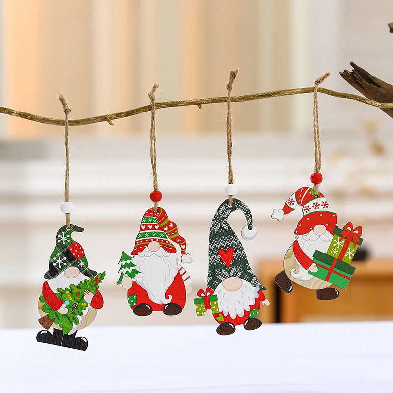 Decorative Wooden Gnome Figurine Set Stornfield
