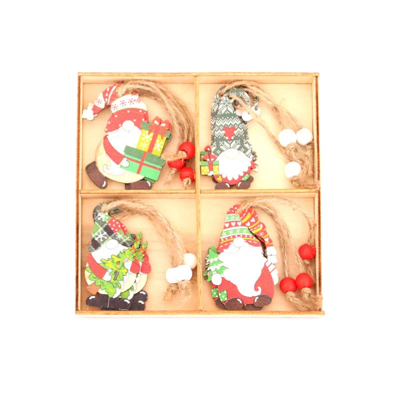 Decorative Wooden Gnome Figurine Set Stornfield