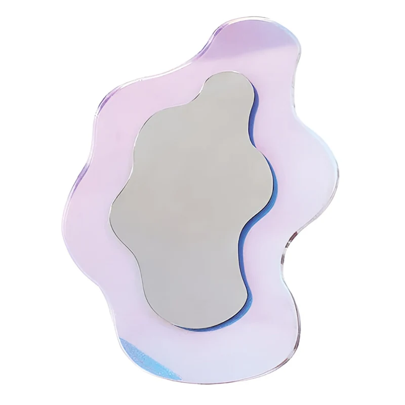 Ästhetischer Geometrischer Acrylspiegel - Schillernde Rahmenlose Wanddekoration